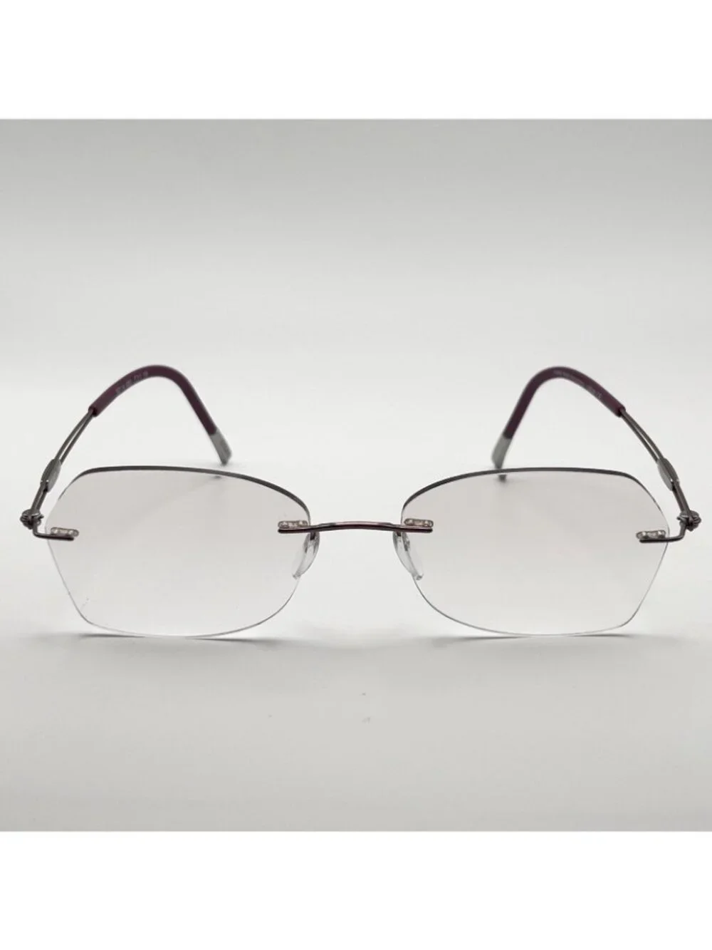 Silhouette 5227 40 6053 Eyeglass Frames Oval Rimless Rose Pink 49-17-135 Case